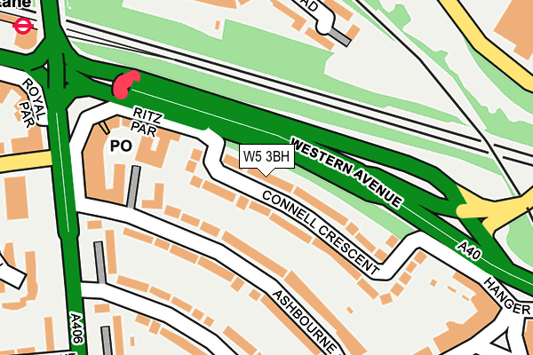 W5 3BH map - OS OpenMap – Local (Ordnance Survey)