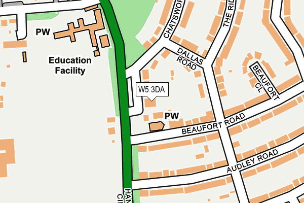 W5 3DA map - OS OpenMap – Local (Ordnance Survey)