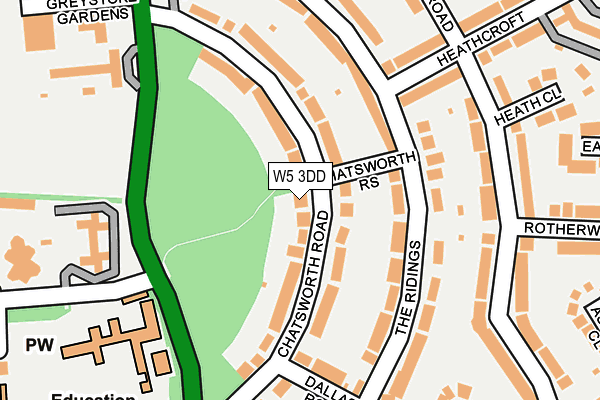 W5 3DD map - OS OpenMap – Local (Ordnance Survey)
