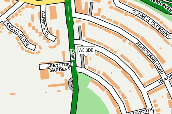 W5 3DE map - OS OpenMap – Local (Ordnance Survey)