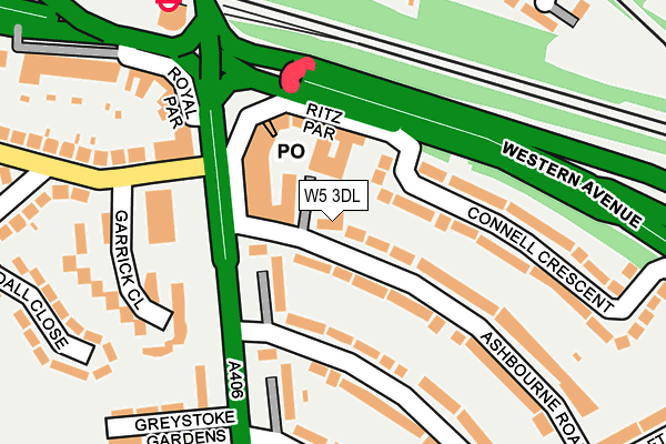 W5 3DL map - OS OpenMap – Local (Ordnance Survey)