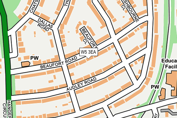 W5 3EA map - OS OpenMap – Local (Ordnance Survey)