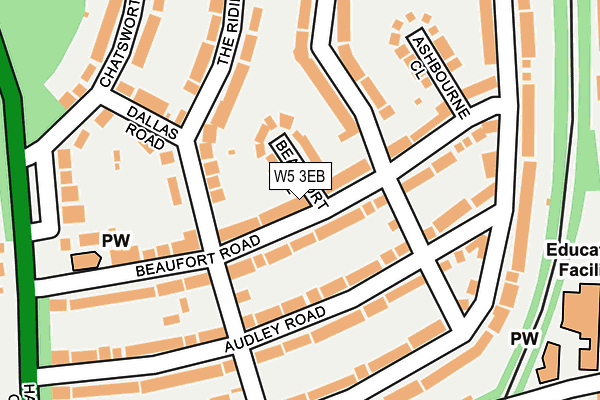 W5 3EB map - OS OpenMap – Local (Ordnance Survey)