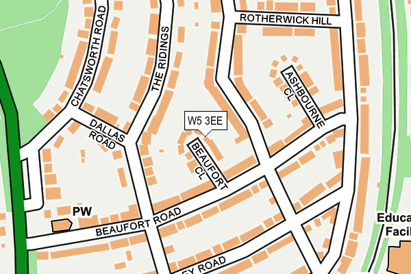W5 3EE map - OS OpenMap – Local (Ordnance Survey)