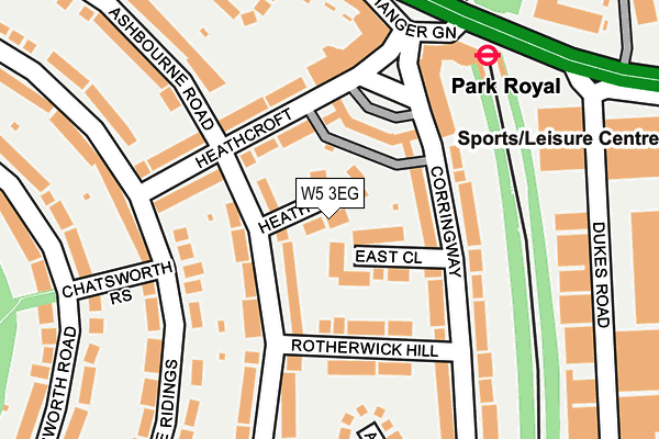 W5 3EG map - OS OpenMap – Local (Ordnance Survey)