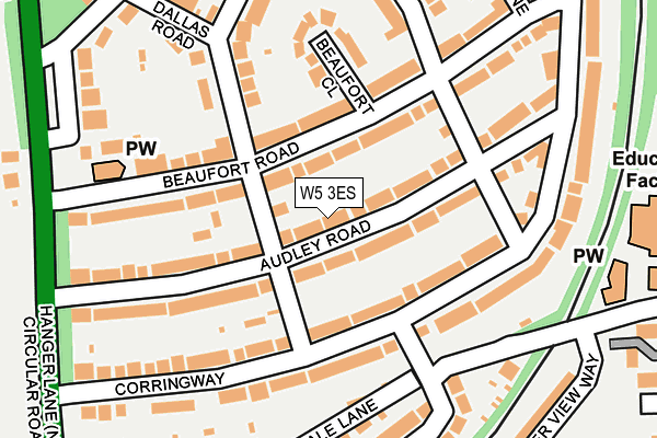 W5 3ES map - OS OpenMap – Local (Ordnance Survey)