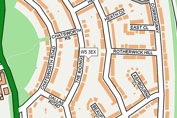 W5 3EX map - OS OpenMap – Local (Ordnance Survey)