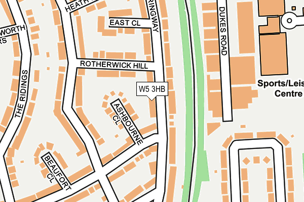 W5 3HB map - OS OpenMap – Local (Ordnance Survey)
