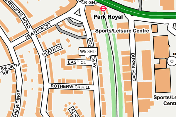 W5 3HD map - OS OpenMap – Local (Ordnance Survey)