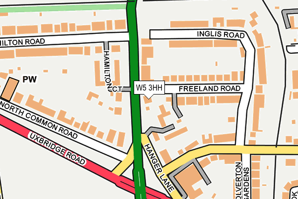 W5 3HH map - OS OpenMap – Local (Ordnance Survey)
