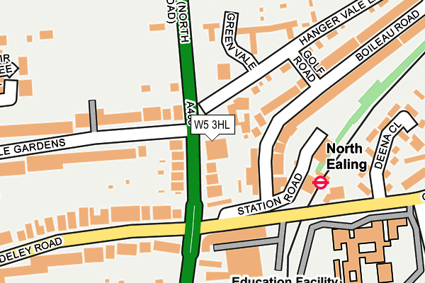 W5 3HL map - OS OpenMap – Local (Ordnance Survey)