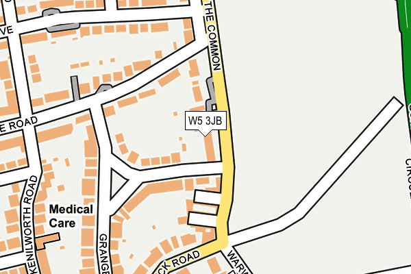 W5 3JB map - OS OpenMap – Local (Ordnance Survey)