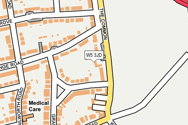 W5 3JD map - OS OpenMap – Local (Ordnance Survey)
