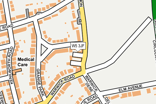 W5 3JF map - OS OpenMap – Local (Ordnance Survey)