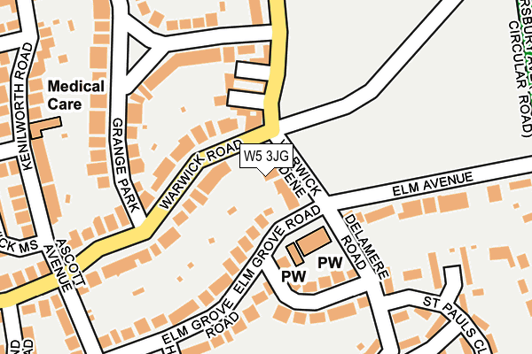 W5 3JG map - OS OpenMap – Local (Ordnance Survey)