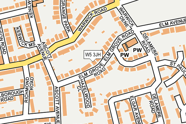 W5 3JH map - OS OpenMap – Local (Ordnance Survey)