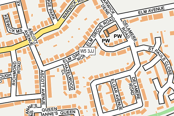 W5 3JJ map - OS OpenMap – Local (Ordnance Survey)