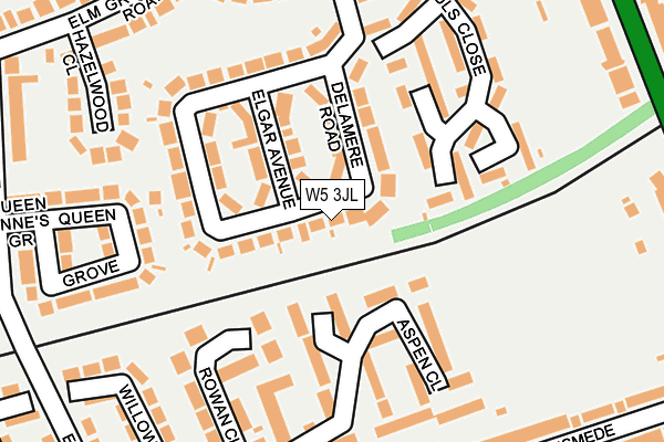 W5 3JL map - OS OpenMap – Local (Ordnance Survey)