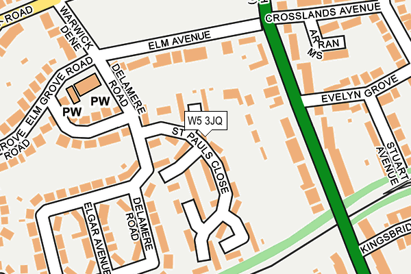 W5 3JQ map - OS OpenMap – Local (Ordnance Survey)