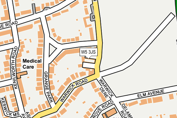 W5 3JS map - OS OpenMap – Local (Ordnance Survey)
