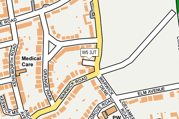 W5 3JT map - OS OpenMap – Local (Ordnance Survey)