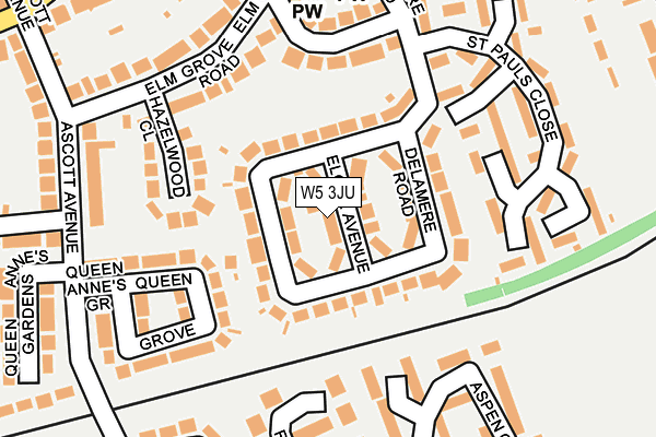 W5 3JU map - OS OpenMap – Local (Ordnance Survey)