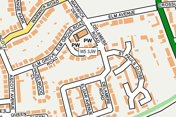 W5 3JW map - OS OpenMap – Local (Ordnance Survey)