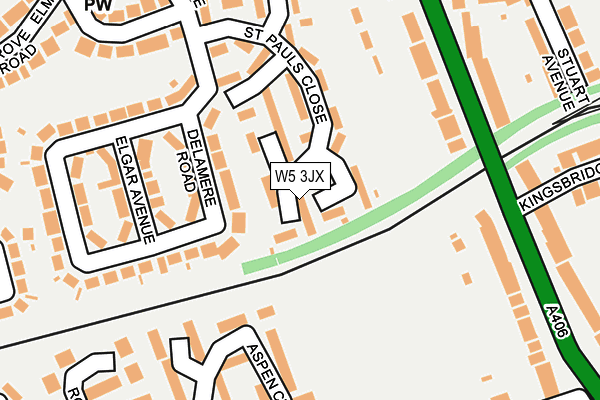 W5 3JX map - OS OpenMap – Local (Ordnance Survey)