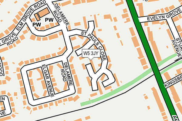 W5 3JY map - OS OpenMap – Local (Ordnance Survey)