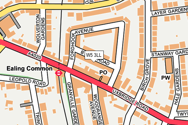 W5 3LL map - OS OpenMap – Local (Ordnance Survey)