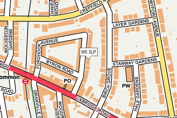 W5 3LP map - OS OpenMap – Local (Ordnance Survey)