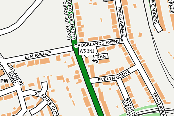 W5 3NJ map - OS OpenMap – Local (Ordnance Survey)
