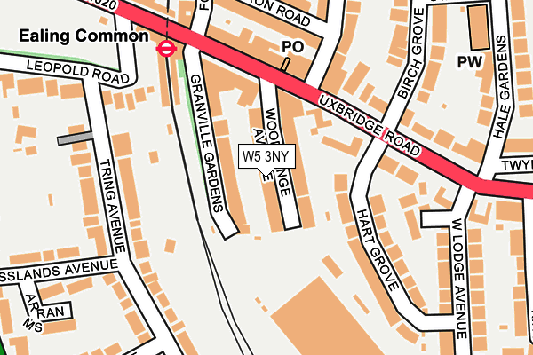 W5 3NY map - OS OpenMap – Local (Ordnance Survey)