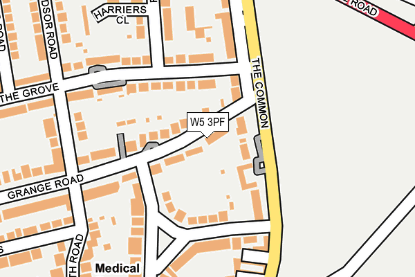 W5 3PF map - OS OpenMap – Local (Ordnance Survey)