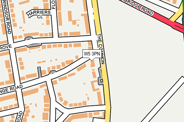 W5 3PN map - OS OpenMap – Local (Ordnance Survey)