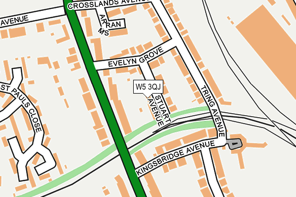 W5 3QJ map - OS OpenMap – Local (Ordnance Survey)
