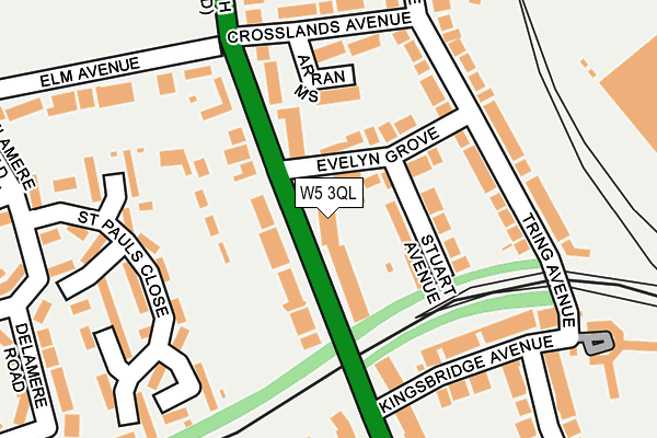 W5 3QL map - OS OpenMap – Local (Ordnance Survey)