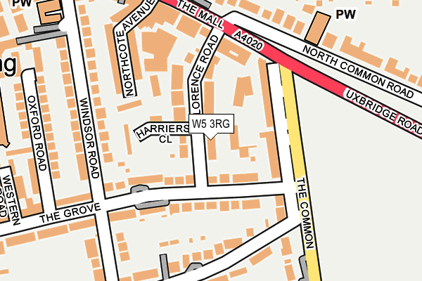 W5 3RG map - OS OpenMap – Local (Ordnance Survey)