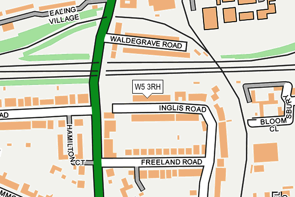 W5 3RH map - OS OpenMap – Local (Ordnance Survey)