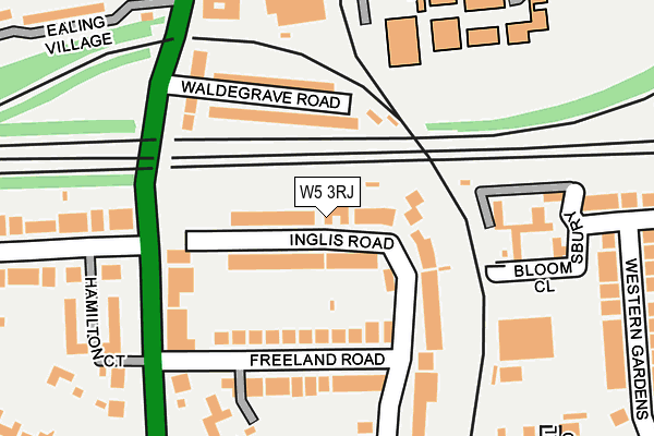 W5 3RJ map - OS OpenMap – Local (Ordnance Survey)