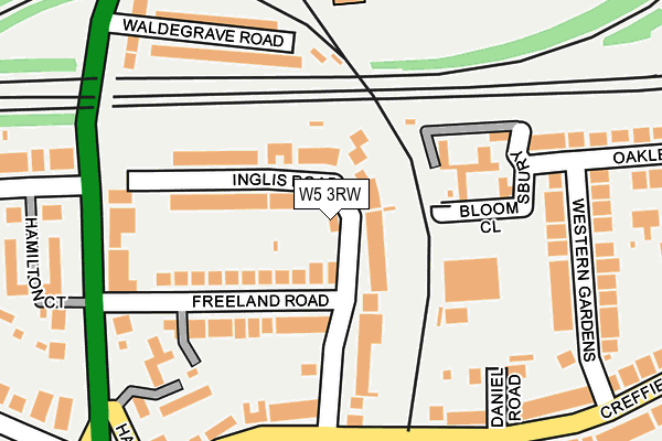 W5 3RW map - OS OpenMap – Local (Ordnance Survey)