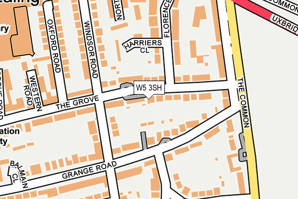 W5 3SH map - OS OpenMap – Local (Ordnance Survey)