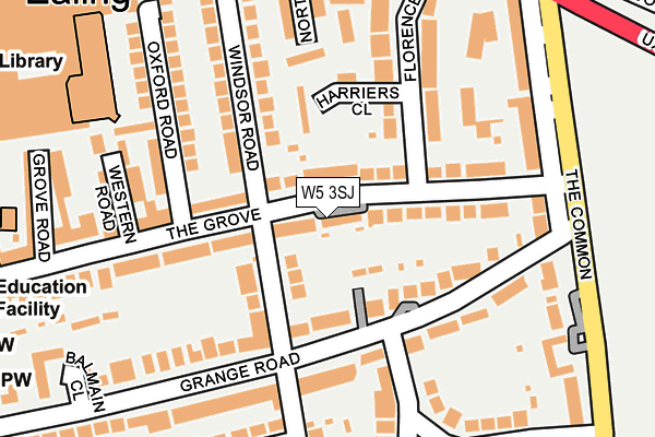 W5 3SJ map - OS OpenMap – Local (Ordnance Survey)