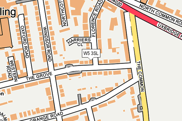 W5 3SL map - OS OpenMap – Local (Ordnance Survey)