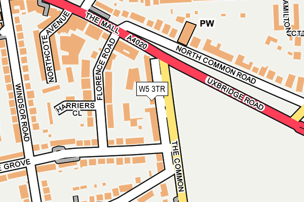 W5 3TR map - OS OpenMap – Local (Ordnance Survey)