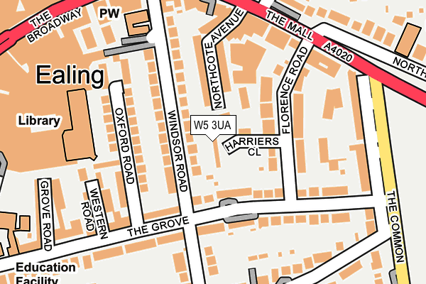 W5 3UA map - OS OpenMap – Local (Ordnance Survey)