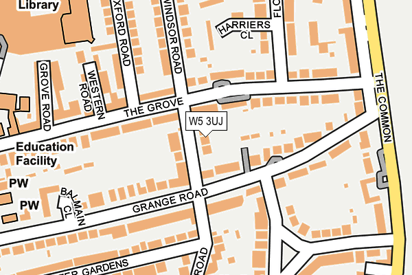 W5 3UJ map - OS OpenMap – Local (Ordnance Survey)