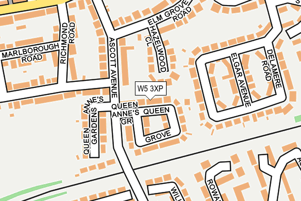 W5 3XP map - OS OpenMap – Local (Ordnance Survey)