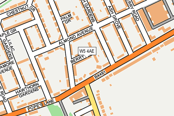 W5 4AE map - OS OpenMap – Local (Ordnance Survey)