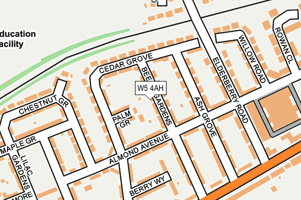 W5 4AH map - OS OpenMap – Local (Ordnance Survey)